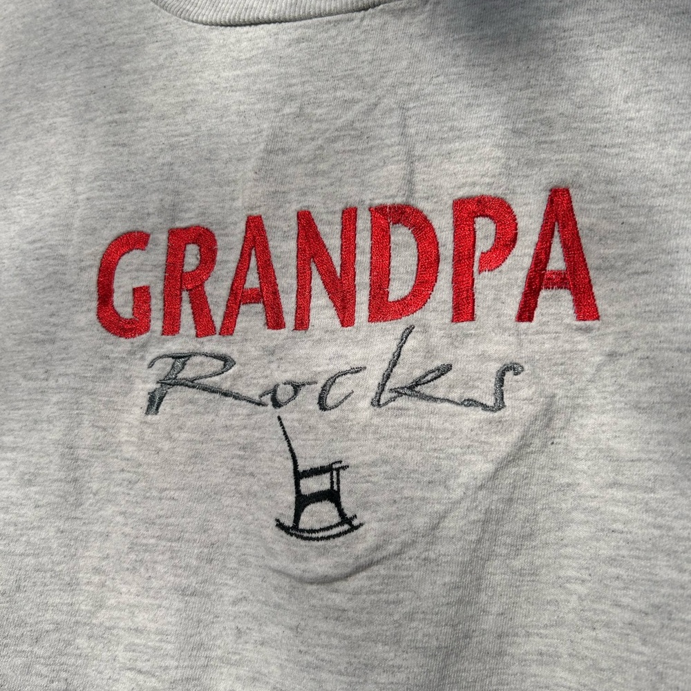 Gray Grandpa Rocks T-Shirt - Picture 2 of 4